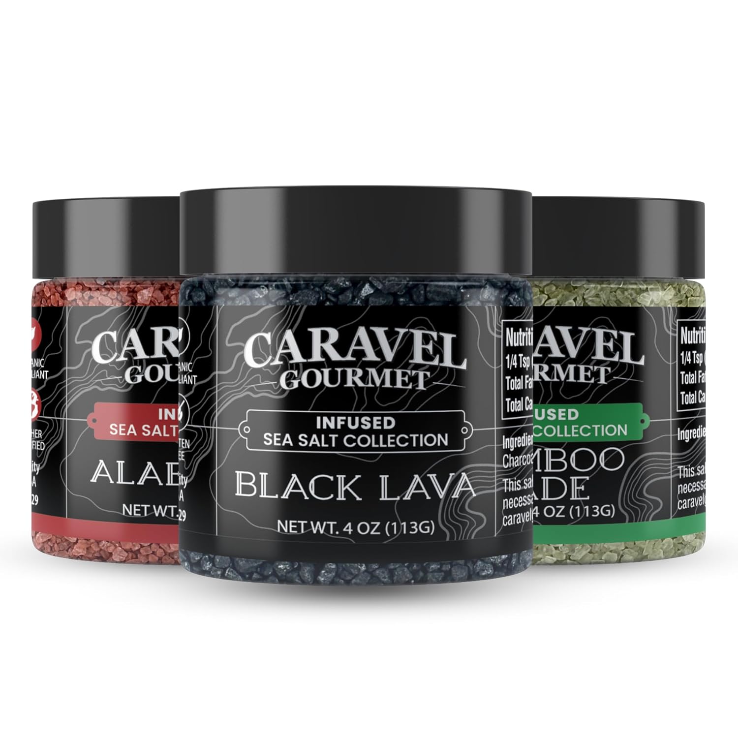 Sal Marina Hawaiana 3-Pack: Black Lava, Alaea Red & Bamboo Jade