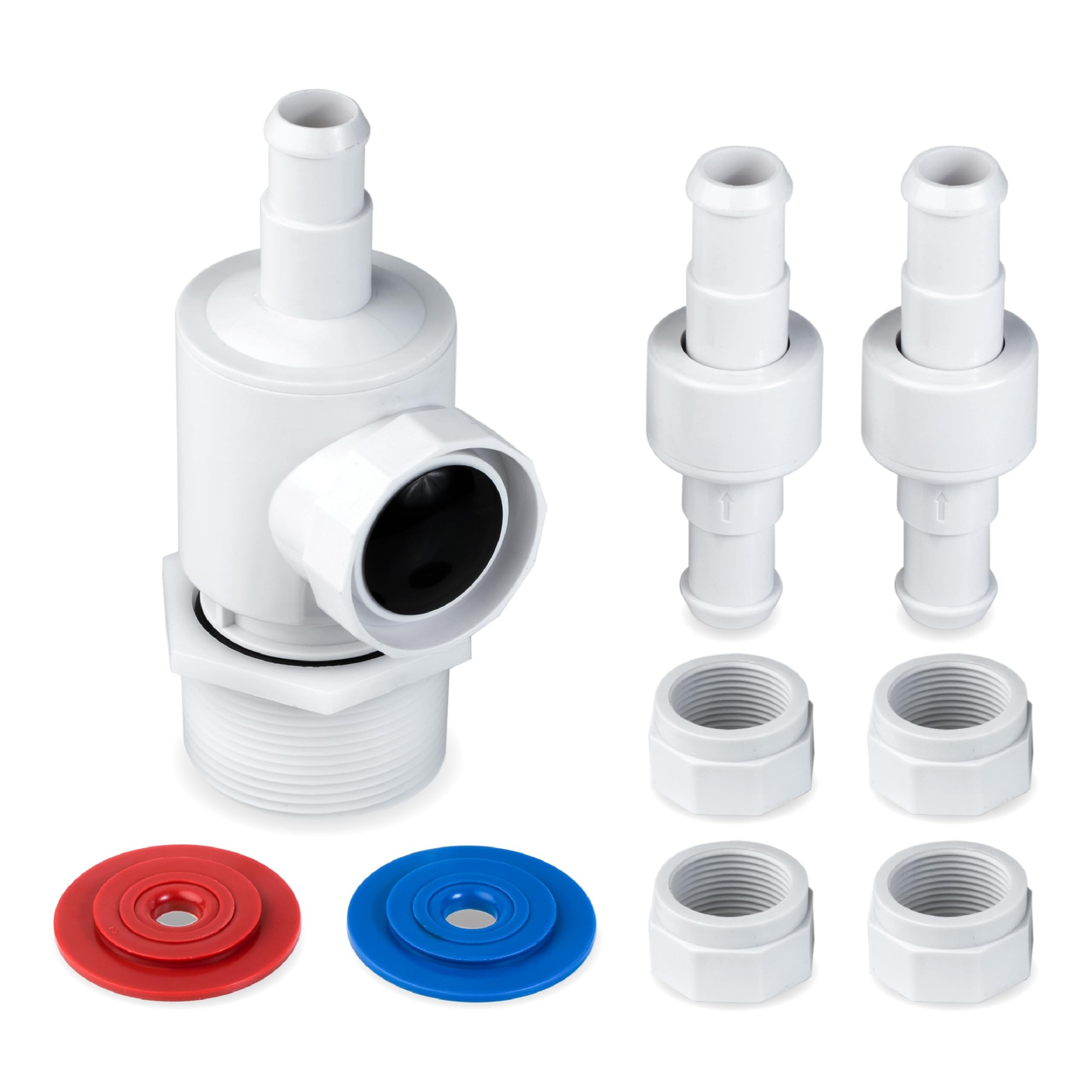 Photo 1 of [Upgraded] BlueStars Pool Cleaner 9-100-9001 UWF Connector & 2 Packs D20 Hose Swivel & 4 Packs D15 Hose Nut Kit Replacement - Compatible with Zodiac Polaris Pool Cleaners
