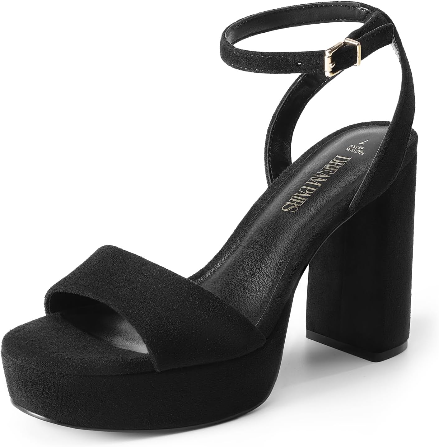 DREAM PAIRS Platform High Heels for Women Chunky Round Open Toe Ankle Strap Stylish Heeled Sandals for Party Prom Wedding