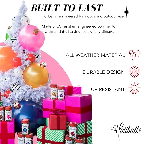 Miniatura 7 de Holiball Adorno inflable de vacaciones, decoración definitiva para interiores y exteriores, reutilizable y apto para almacenamiento, para bodas,