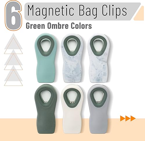 Vista 24 de Mr. Pen - Clips magnéticos para chips, paquete de 6, clips de chip gris, clips para bolsas, clips de alimentos, clips para bolsas para alimentos