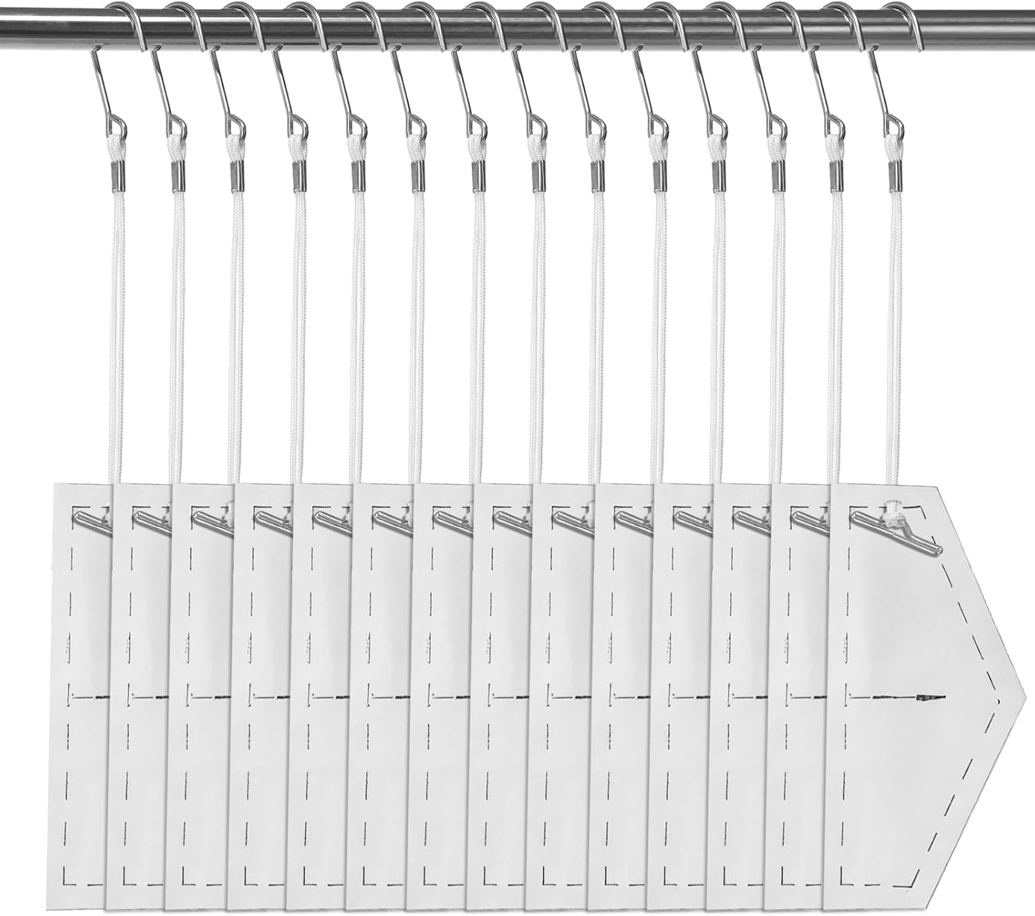 Pattern Making Hooks, 24 Pcs Sewing Pattern Hooks for Hanging Permanent or Manila Pattern Paper, Metal Hooks with T bar and Nylon Cord, for Sewing Crafts, Pattern Storage and Workspace Organization