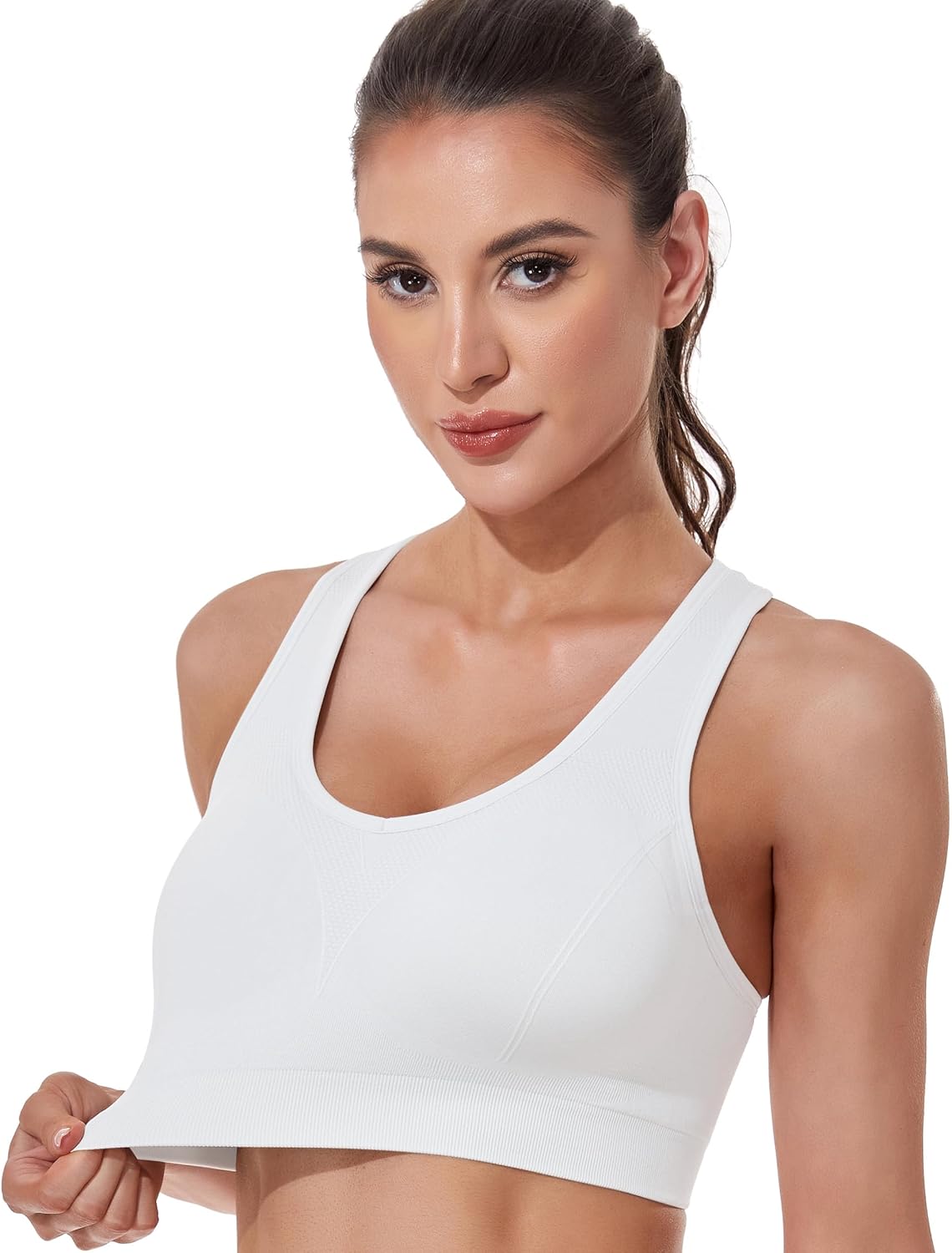 Women's Seamless Racerback Sports Bra High Impact Support Yoga Gym Workout Fitness - Image 4