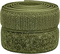 Vista 1 de Cinta de velcro para coser de 5/8 pulgadas de ancho, color verde oliva, no adhesiva, 1 yarda de longitud, cinta de nailon verde oliva, juego