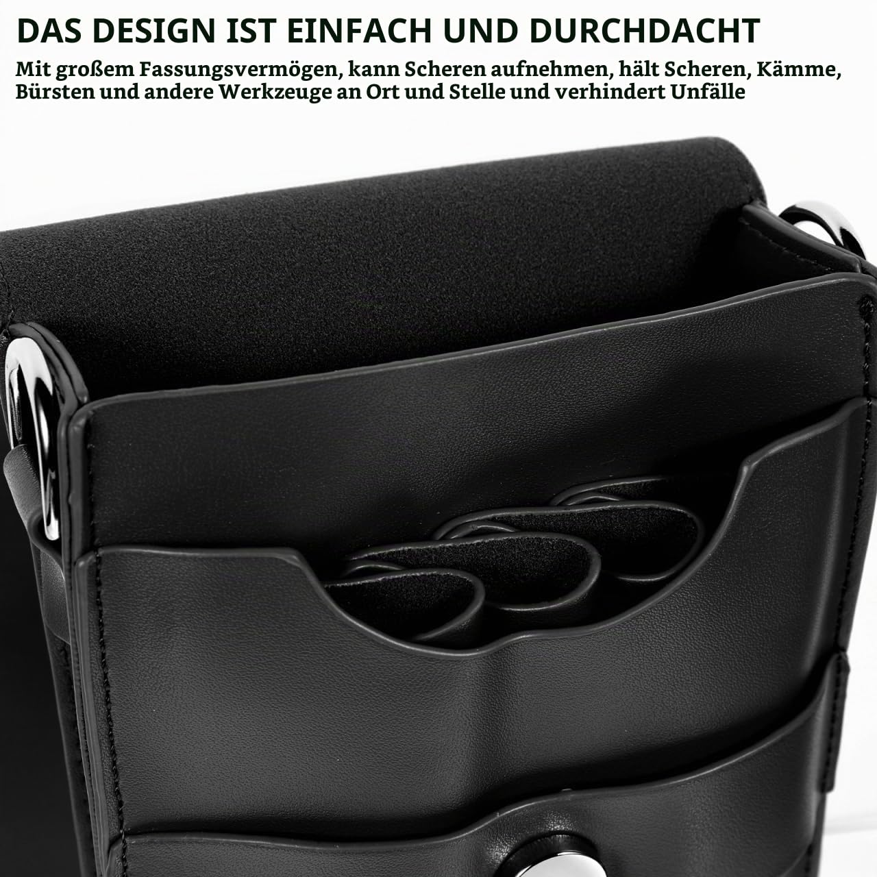 Ipetboom Friseurtasche Mit Verstellbarem Gürtel Große Kapazität Scheren Tasche Für Friseure Salon Werkzeugtasche Aus Rindsleder Für Haarschneidewerkzeuge