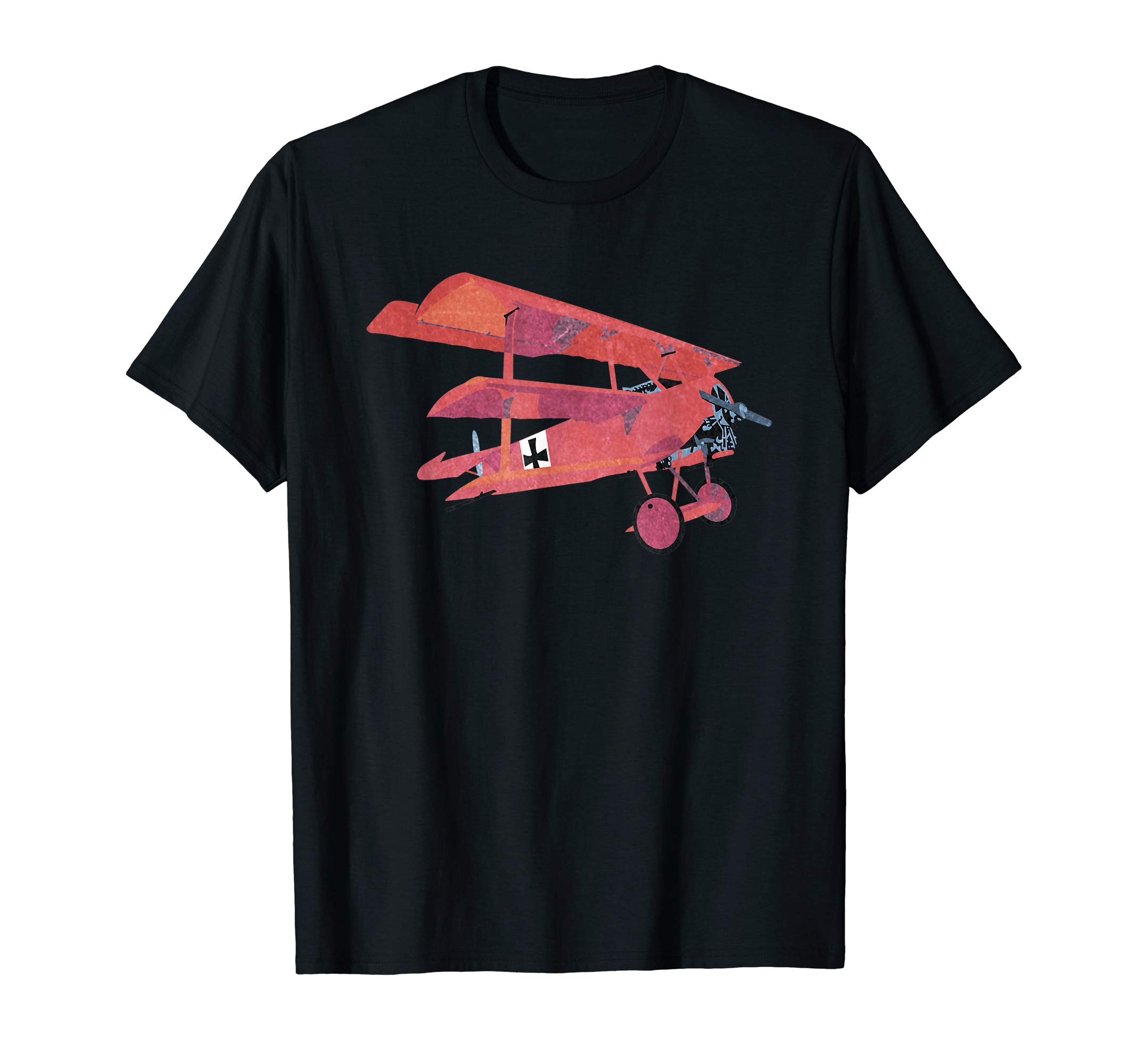 Retro Aviation Aircraft GiftsRed Baron Triplane Fokker DR1 Retro Plane WW1 Gift T-Shirt