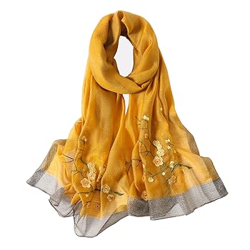 Amazon.com: WINCESS YU Women Mulberry Silk Scarf Long