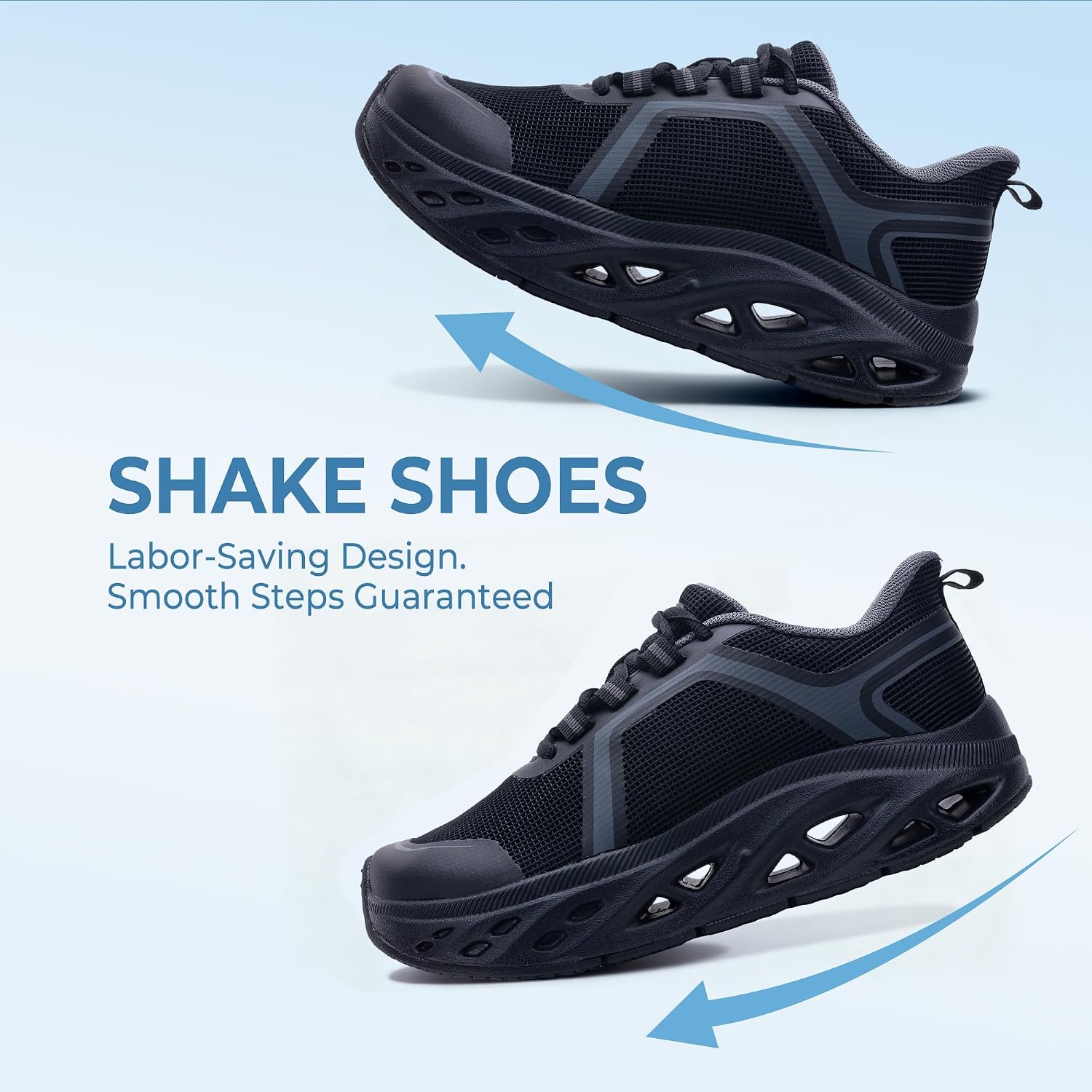 AOV Women’s Walking Shoes with Wide Toe Box & Arch Support, Orthotic Sneakers for Plantar Fasciitis, Breathable Mesh Rocker Sole Casual Shoes