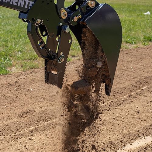 Vista 16 de Titan Attachments Skid Steer Fronthoe Bucket Carbón vegetal