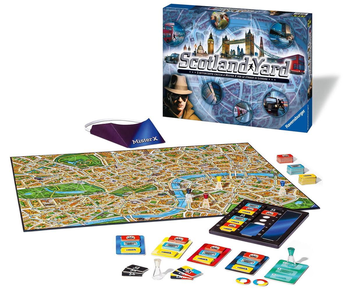 Ravensburger - Scotland Yard, Gioco da Tavolo per Tutta la Famiglia, 2-​6 Giocatori, Idea Regalo per Adulti e Bambini 8+ Anni, Edizione in Italiano