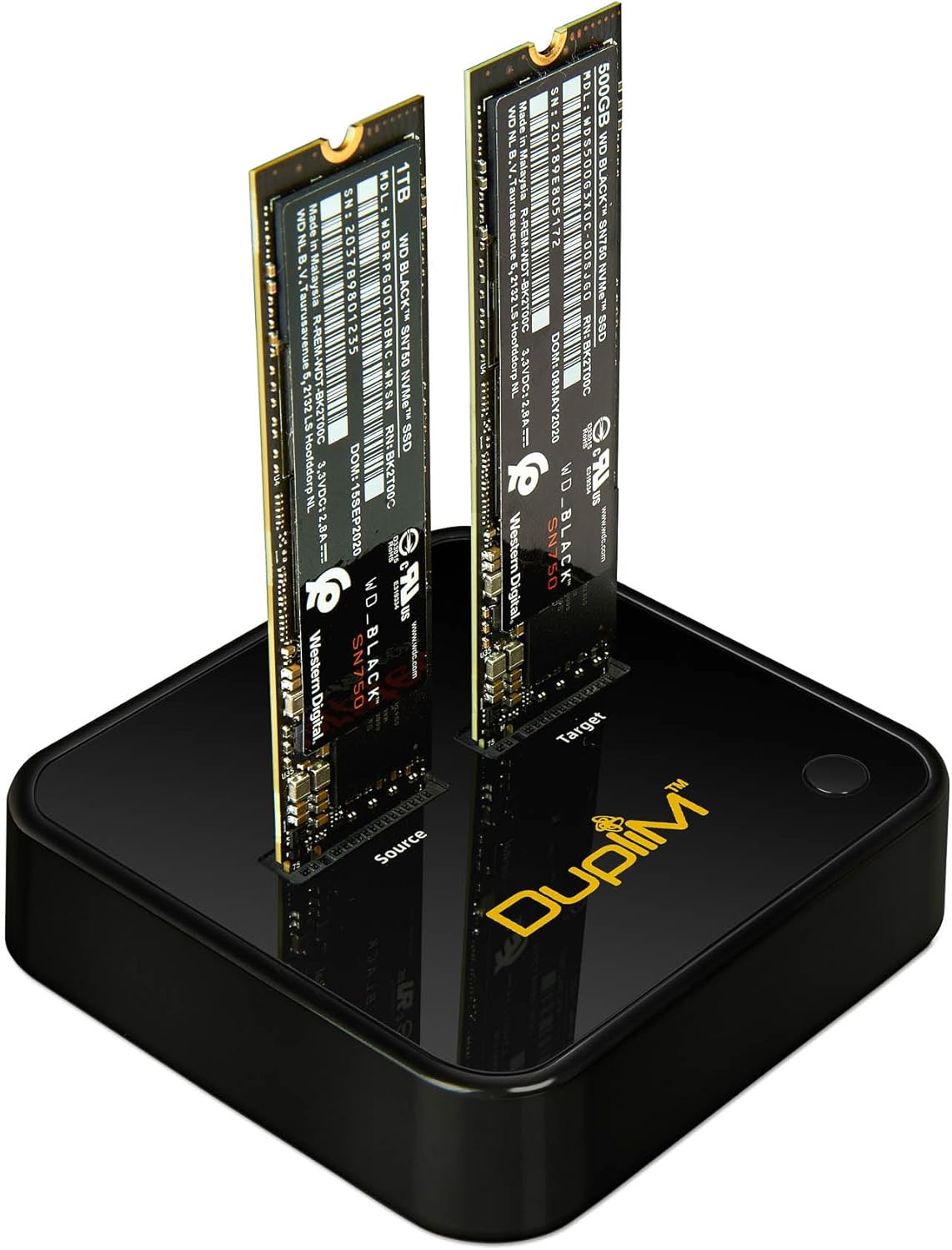 DupliM 1 to 1 M.2 NVMe Drive Duplicator PCIe Solid State Drive SSD Cloner Stand-Alone Burner Copier