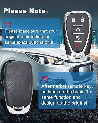 Miniatura 6 de Llavero de coche para Chevy Malibu control remoto inteligente de entrada sin llave de proximidad para Chevy Cruze Camaro 2016 2017 2018 2019 2020