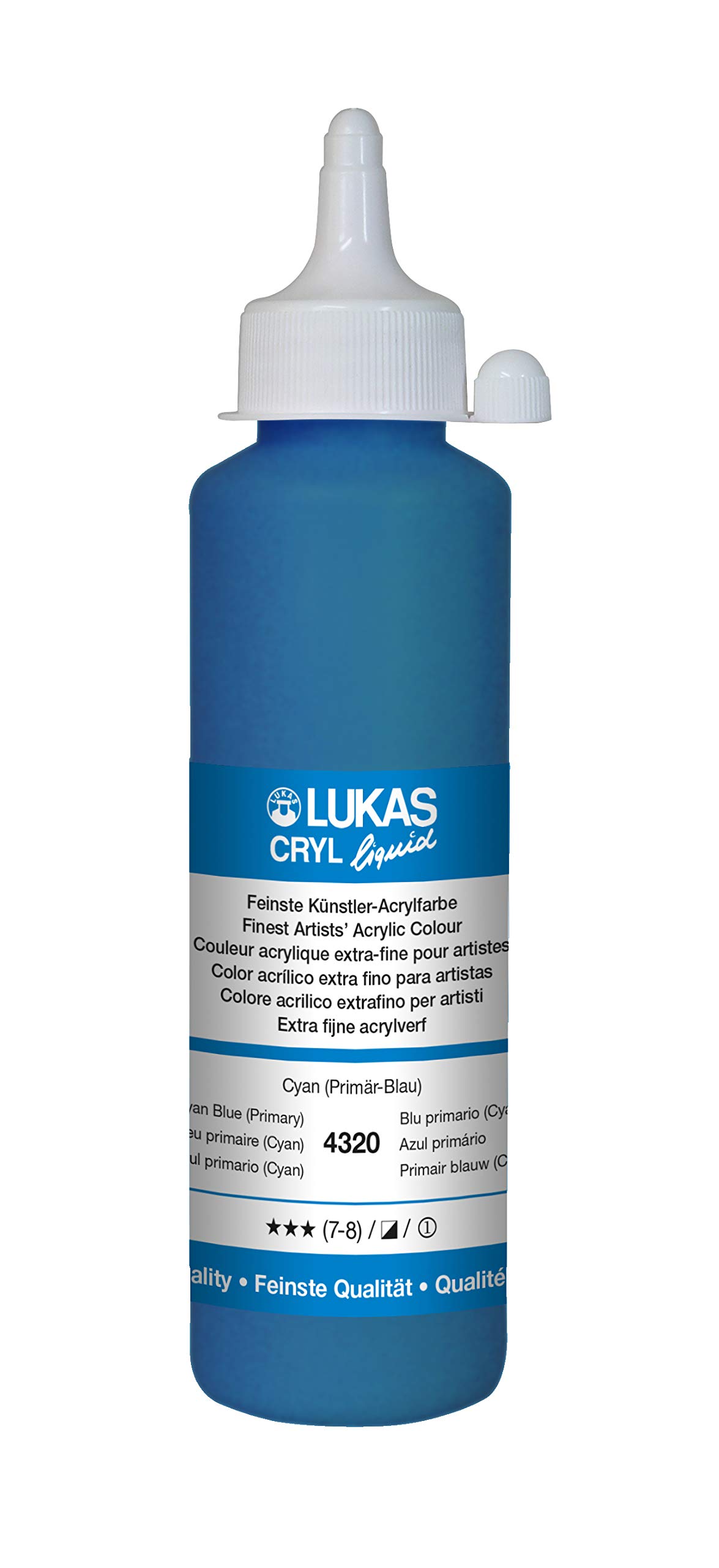 LUKAS CRYL Studio – Colore Acrilico Blu Fluorescente, Bottiglia Da 250 Ml - 3