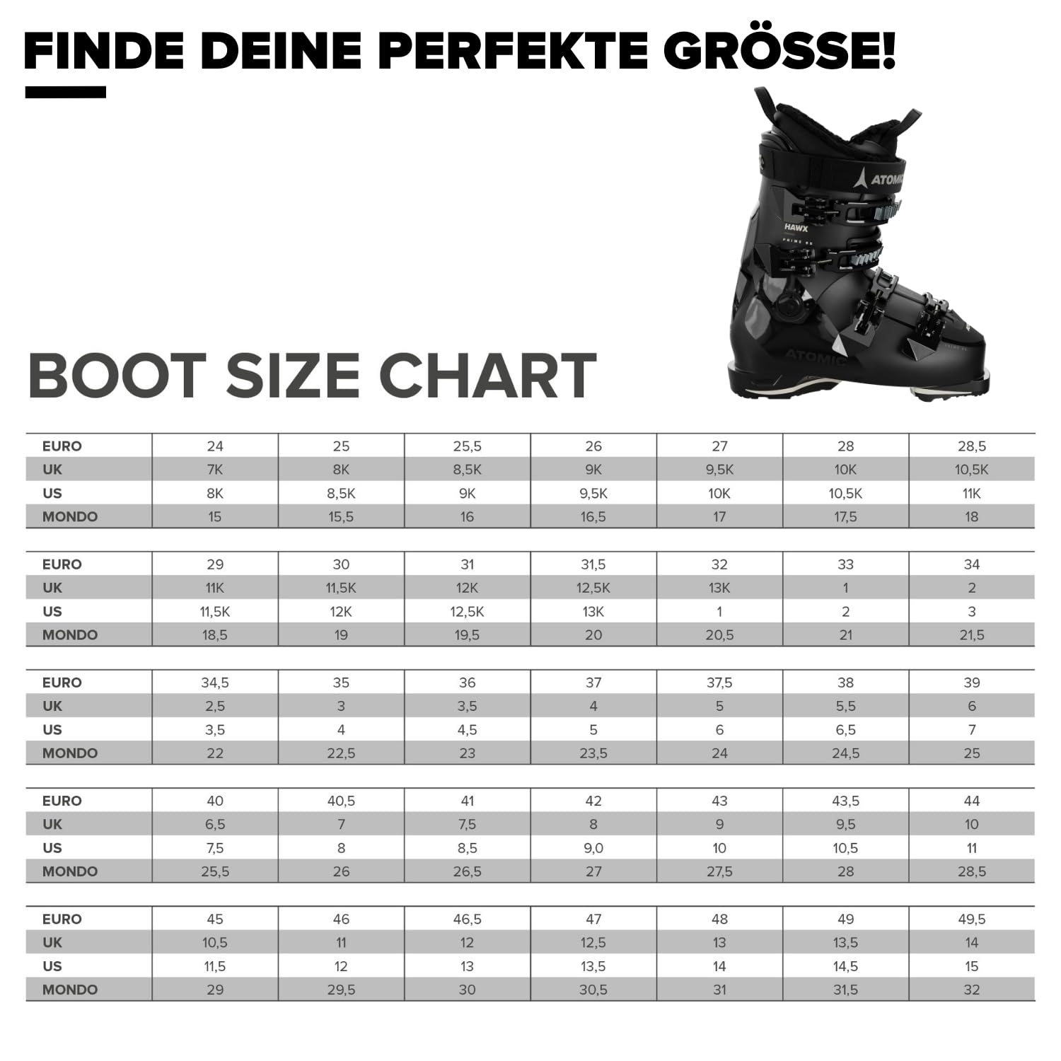 ATOMIC HAWX PRIME 85 W Skischuhe Frauen - Alpin-Skischuh in Black/Stone & Schwarz/Silber - Boots mit 3D Knöchel & Ferse für präzisen Sitz - mittelbreite Skistiefel für Fortgeschrittene