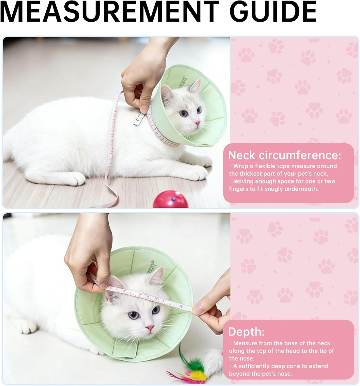 Touchdog Soft Cat Cone Collar, Waterproof Recovery Collar for Cats After Surgery, Lightweight Elizabethan Collar for Kittens, Small to Large (PINK01, S)