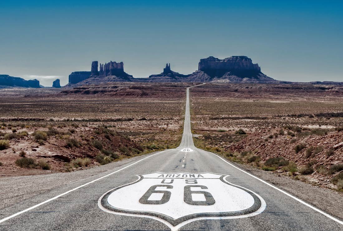 Poster panoramique ROAD 66 Scenolia pour transformer un mur vide