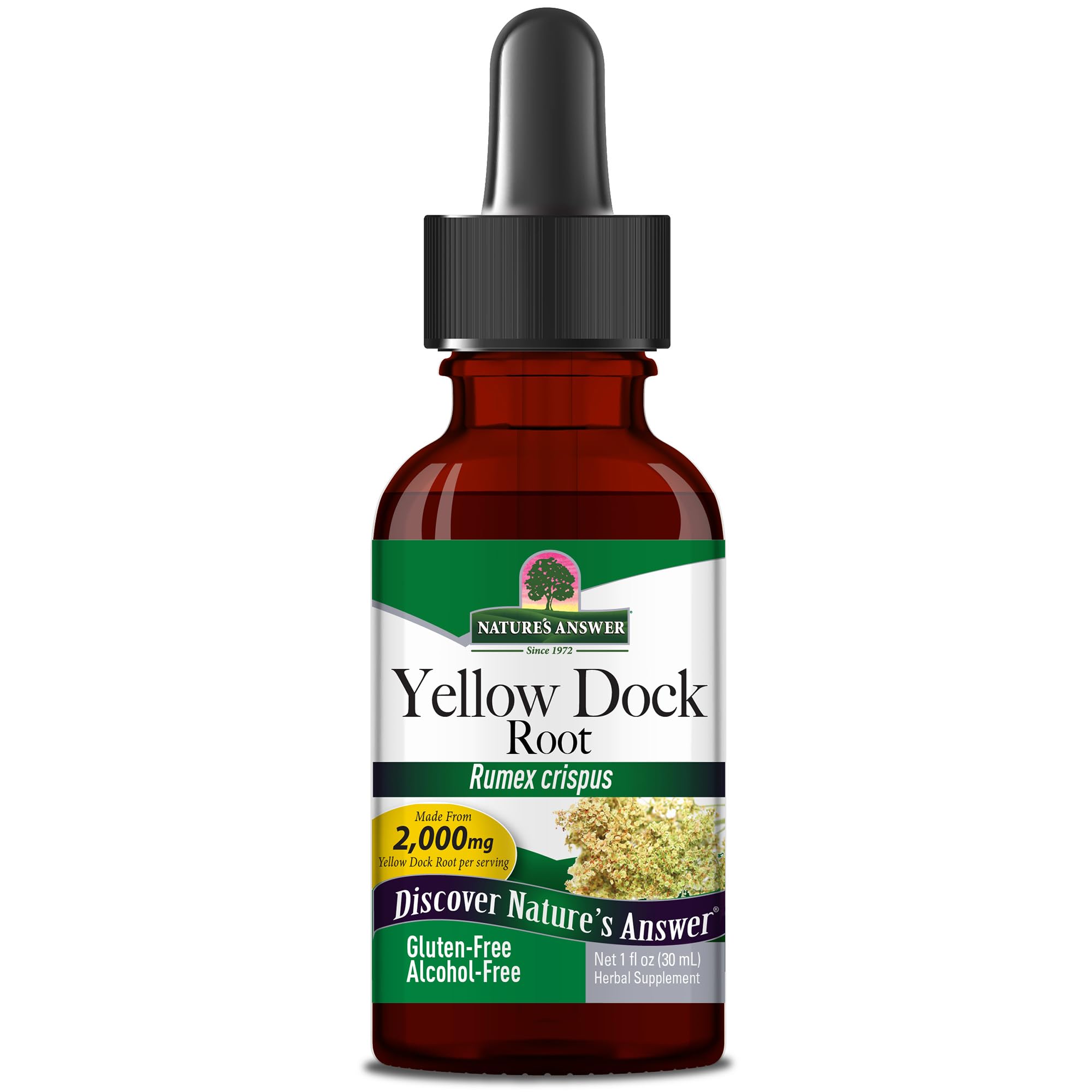 Yellow Dock Root Extract, 2000mg, Alcohol-Free, Vegan Drops, 30ml, Gluten-Free, SOYA-Free, Vegetarian, GMO-Free