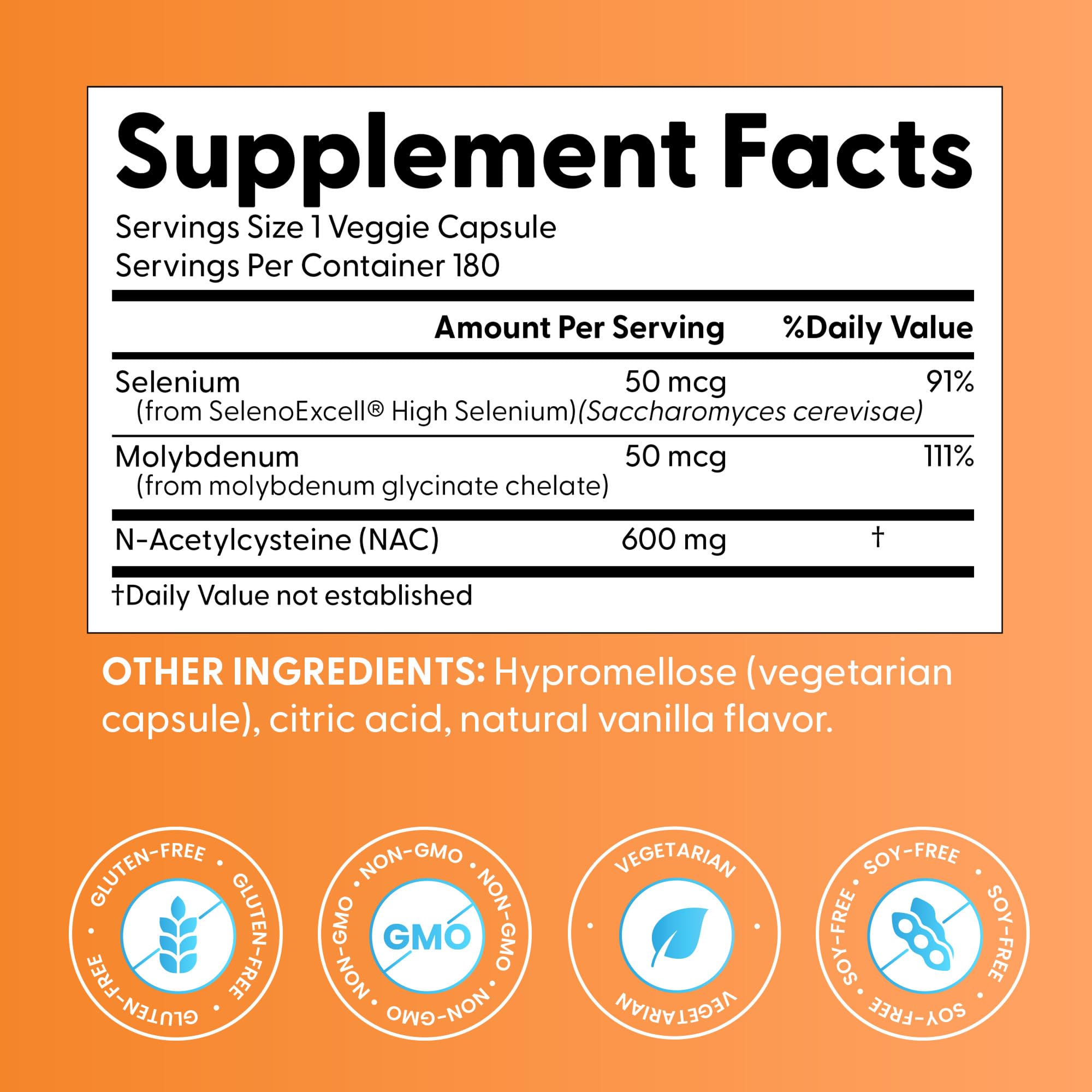 Doctor's Best NAC Detox Regulators Supplement, 180 Veg Caps — Amazon image 2