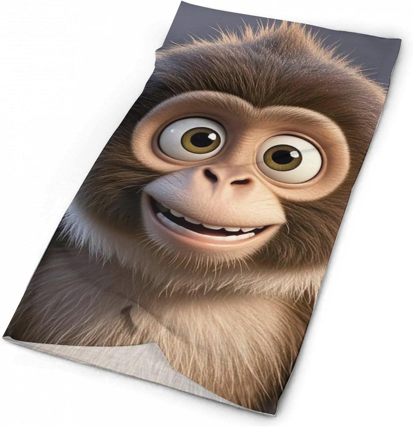 Cartoon Brown Monkey UV Protection Face Mask, Cooling Headscarf