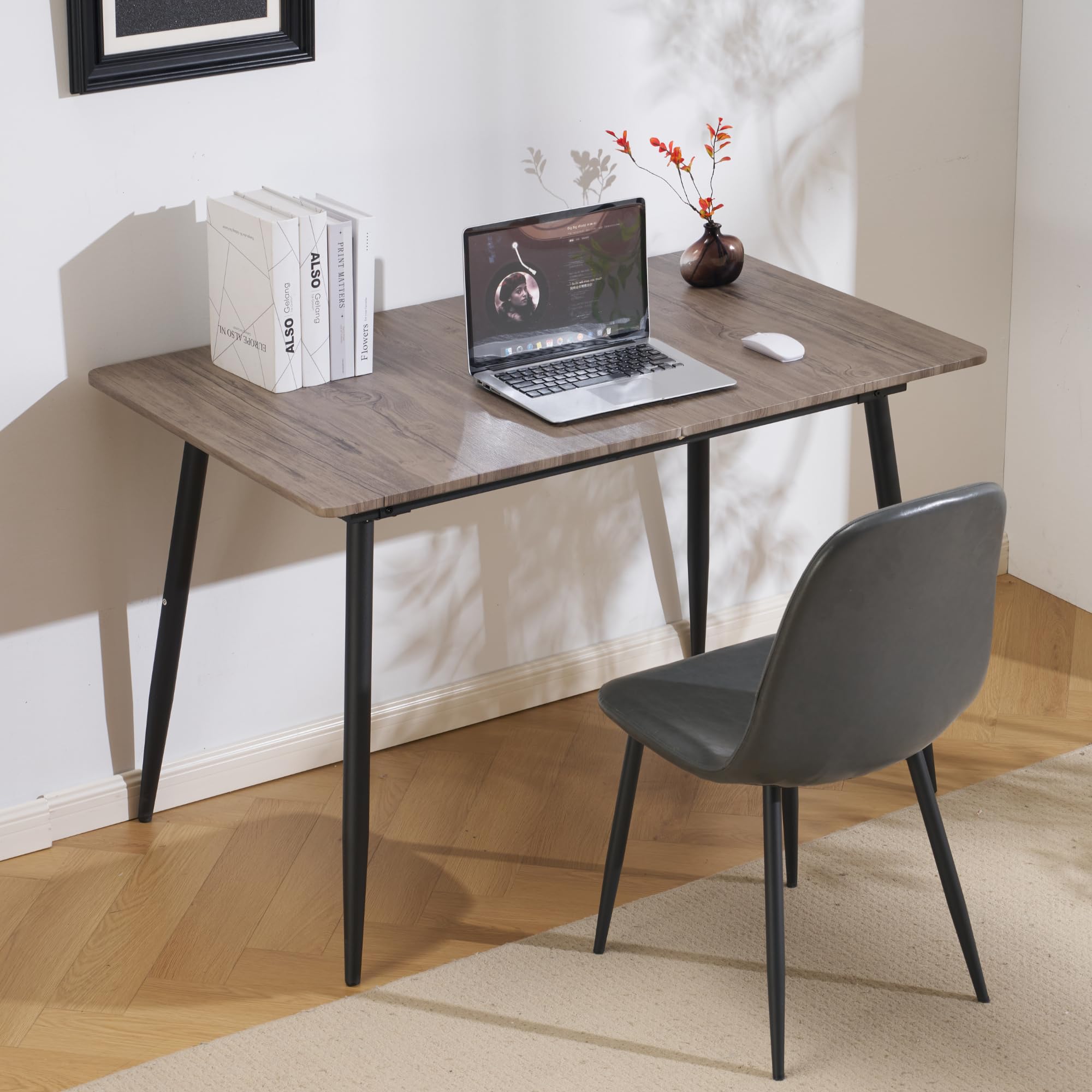 Amazon｜【伸長式ダイニングテーブル 120-160cm】木目調 伸縮テーブル