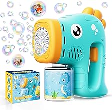 Panacare Seahorse Bubble Machine, Bubble Toy Children 5000+ Bubbles / Min with Bubble Solution for Wedding/Birthday/Party, Outdoor Gift for Boys and Girls 345678 Years
