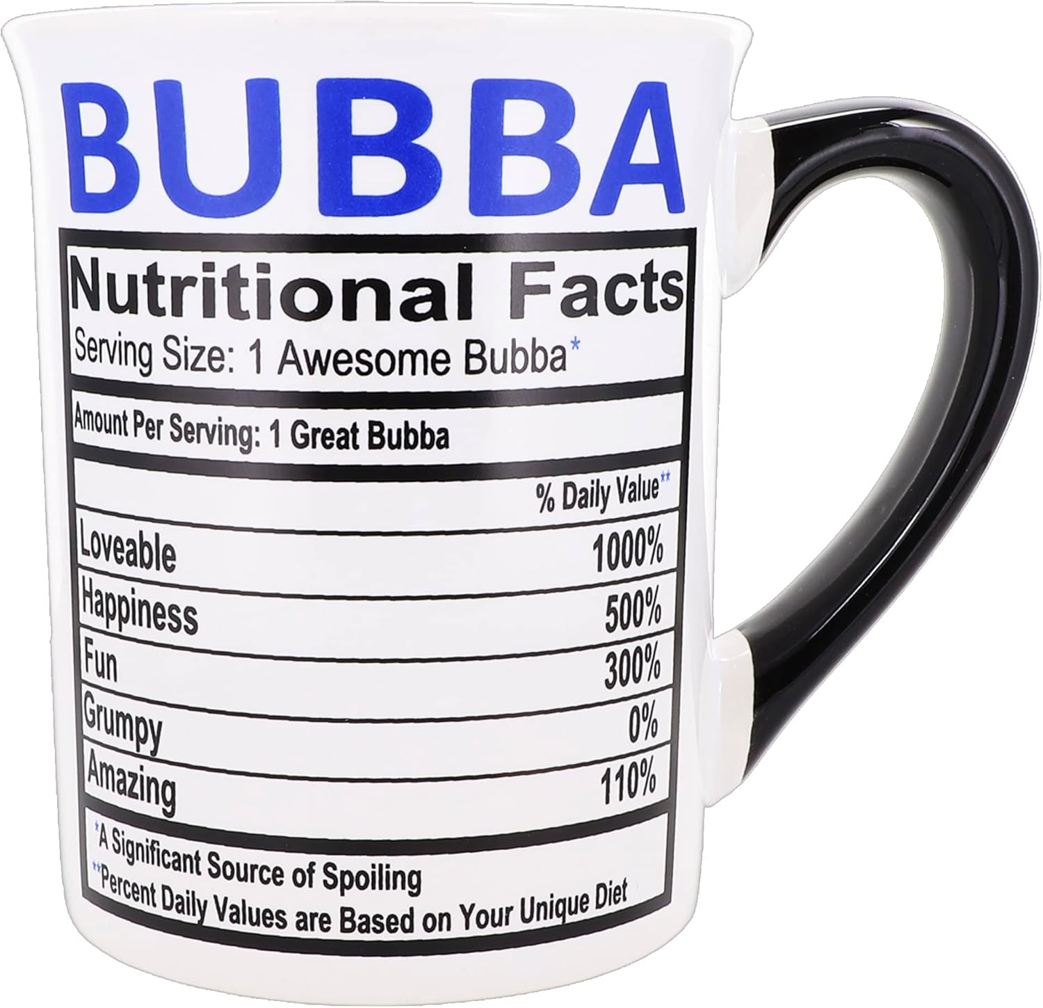 Cottage Creek Bubba Mug, 16oz. Ceramic Bubba Coffee Mug, Bubba Grandpa Gifts Home