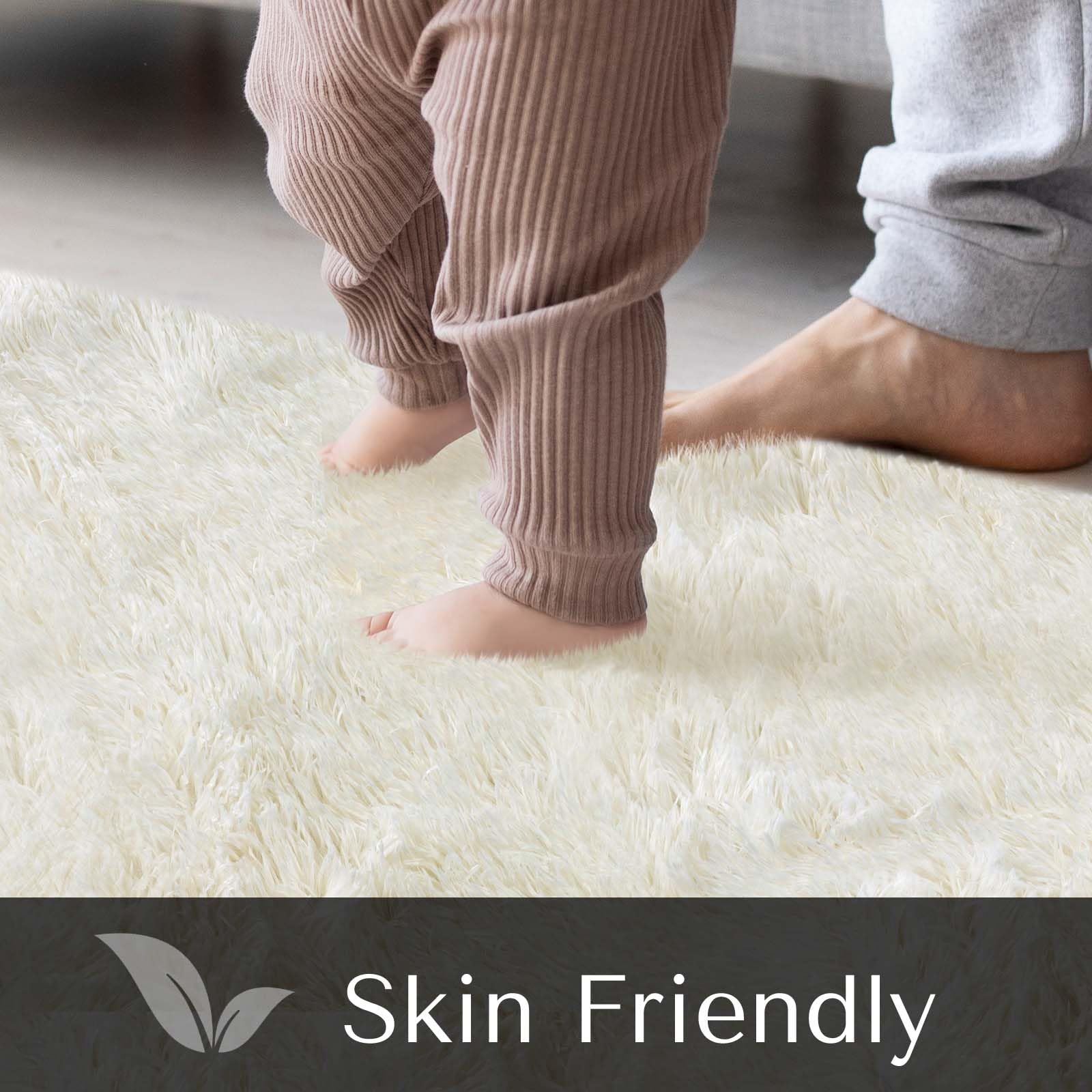 JOJOSEE Rugs Living Room, 120 x 160 cm Cream Area Rug - Image 2