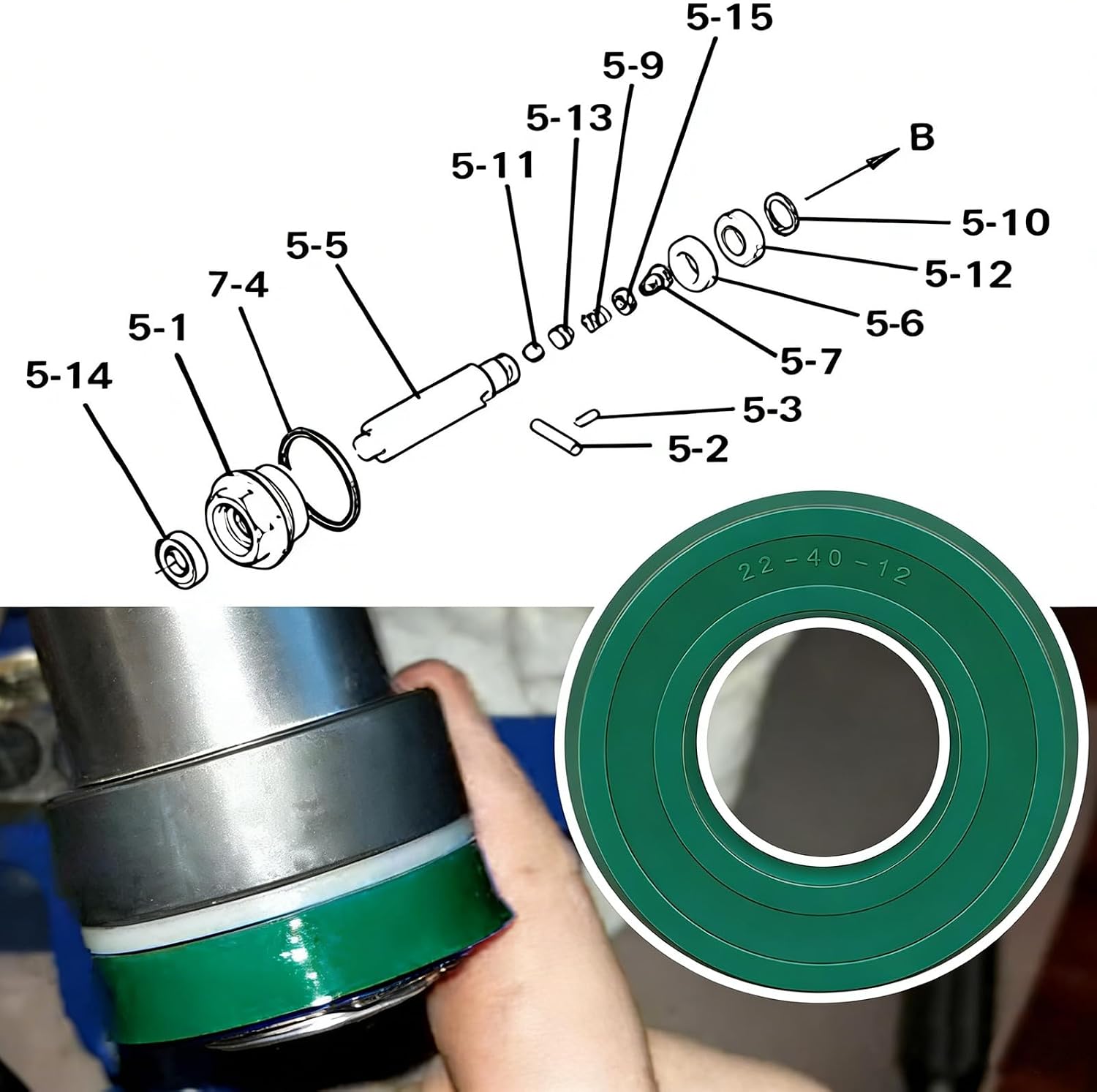 2 Ton Floor Jack Hydraulic Jack Piston U-Cup Seal Replacement for 328 Series Sears-328.12001, 328.12002, 328.12160/ASTRO/Snap On/MAC