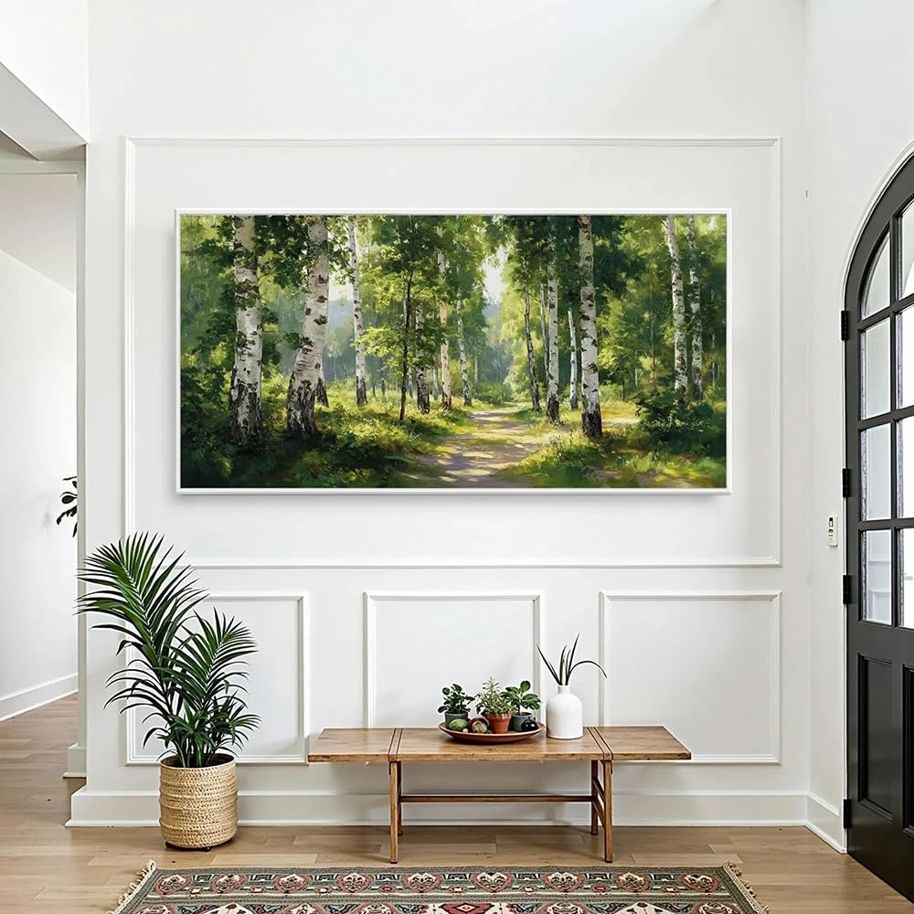 SDVIB Morning Mist Over Mountain Landscape Posters, Canvas Print, Home Living Room, Bedroom Decor, Wall arts(90x180cm/ Frameless)