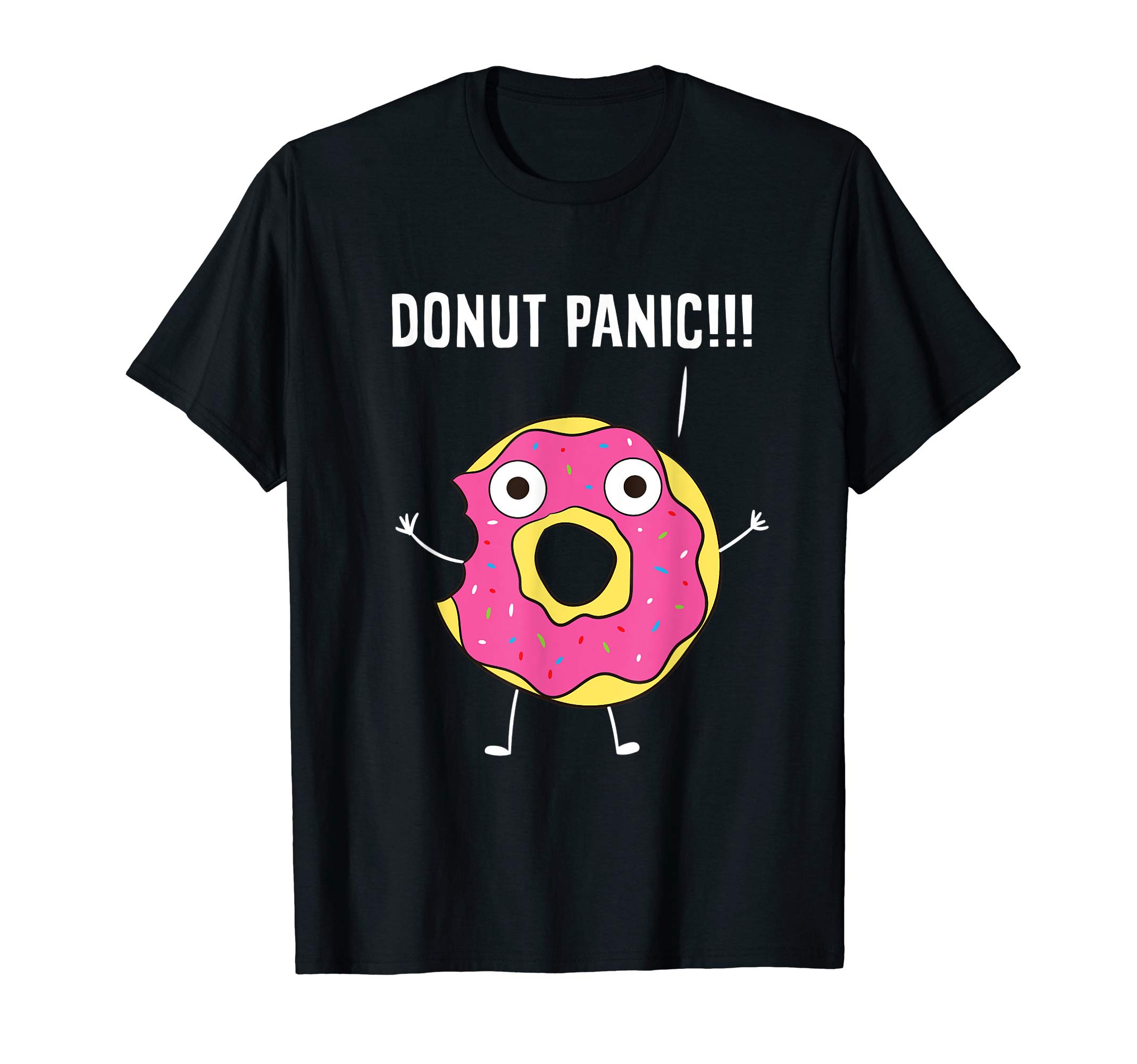 Funny Donuts Gifts and Donut SayingsDoughnut Donut Panic No Panic Funny Donuts T-Shirt