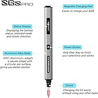 Vista 3 de AM ARROWMAX - Bolígrafo de grabado eléctrico, 42 puntas con estuche de aluminio, control de movimiento inteligente, OLED, Bluetooth, aplicación