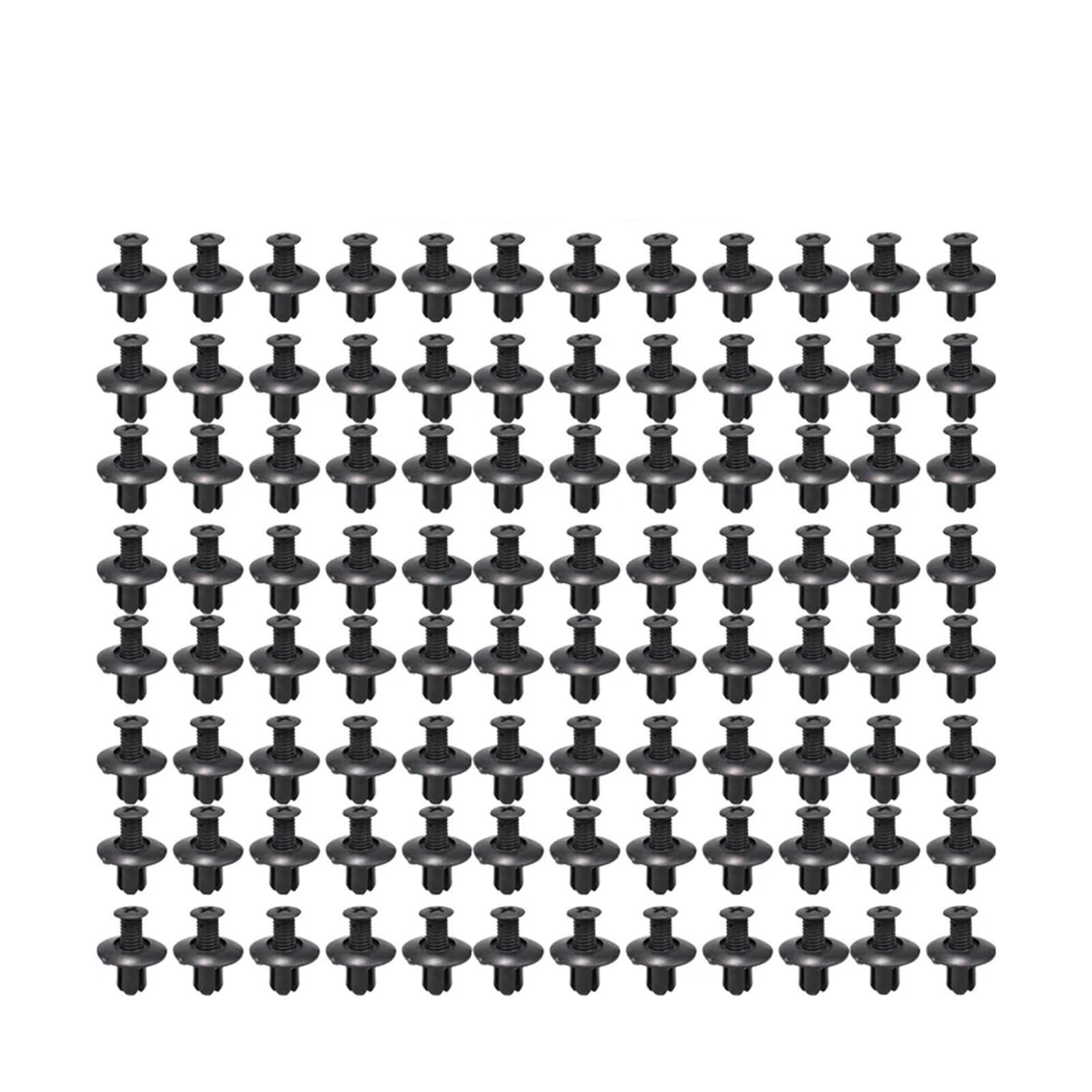 KXFVYNE 50pcs 9 Car Hole Plastic Rivets Fastener Push Clip Black Bumper Door Trim Panel Retainer Accessories(100pcs)