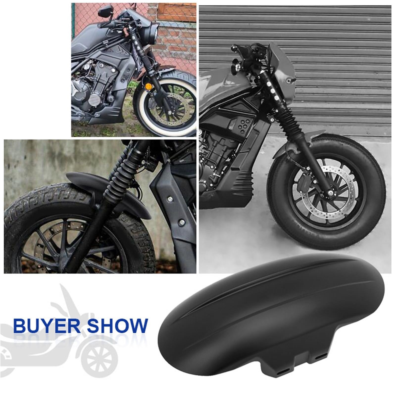 Parafango Anteriore Moto ABS Nero Per Rebel 300 500 2017 2018 2019 2020 2021 2022 2023