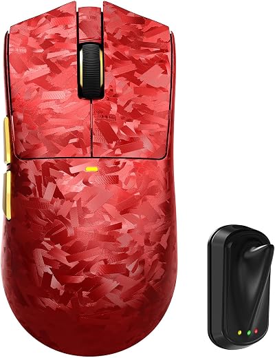 ATTACK SHARK X11 Ultra 8K Carbon Fiber Wireless Gaming Mouse-Red