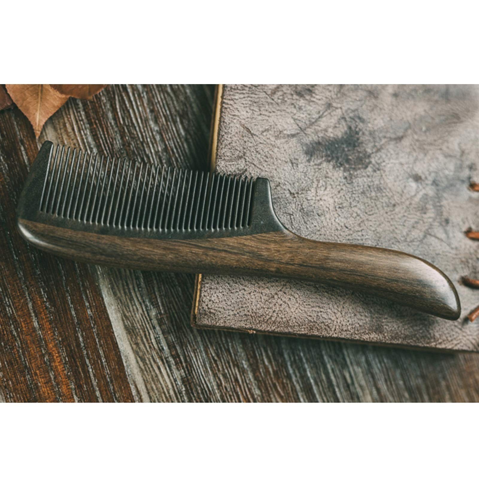 Grzebień do włosów Długi uchwyt drewniany grzebień 100% Handmade Hair Combs Grzebień drewna Solidny gładki bez statycznego Nie Detangle, Great for Scalp and Hair Health