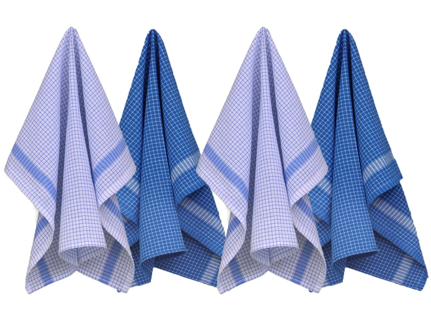 BAVIN Premium Tea Towels for Kitchen, 100% Egyptian Cotton Waffle Weave, 60x45 cm, Super Soft and Absorbent Kitchen Cloths, Terry Dish Cleaning Sand Bar Towel (8, Blue)
