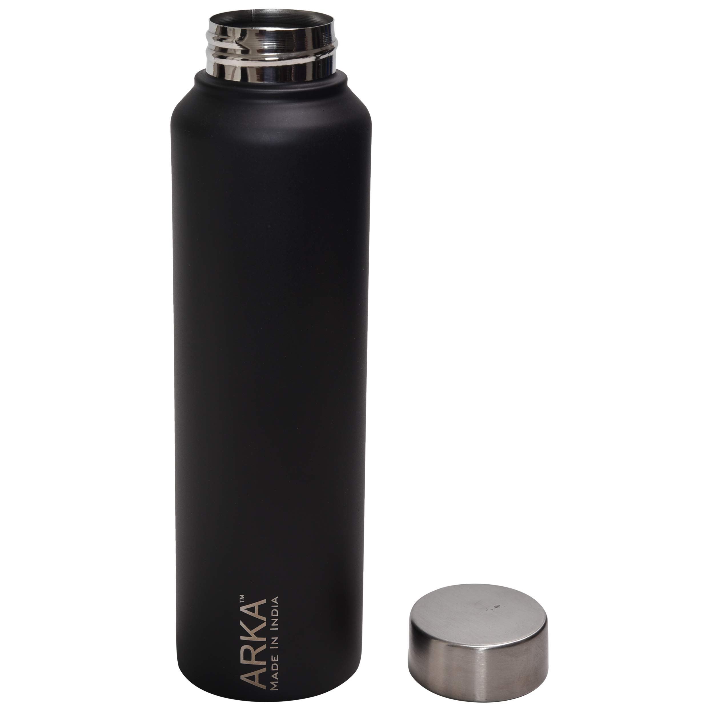 ARKA Stainless Steel Chromo Water Bottle, 1 Liter, Matt Black Ideal to Store All Beverages. 1