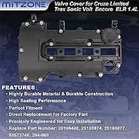 Vista 3 de MITZONE Kit de tapa de válvulas del motor con juntas y pernos compatible con 2011-2020 Chevrolet Chevy Cruze Sonic Volt Trax Buick Encore Cadillac