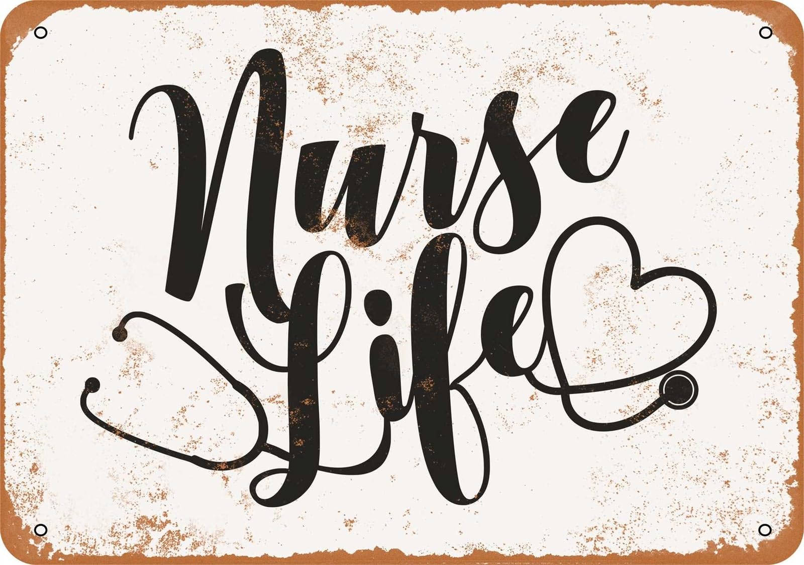 Miaomansenstore Metal Sign - Nurse Life - Vintage Look Home Decor