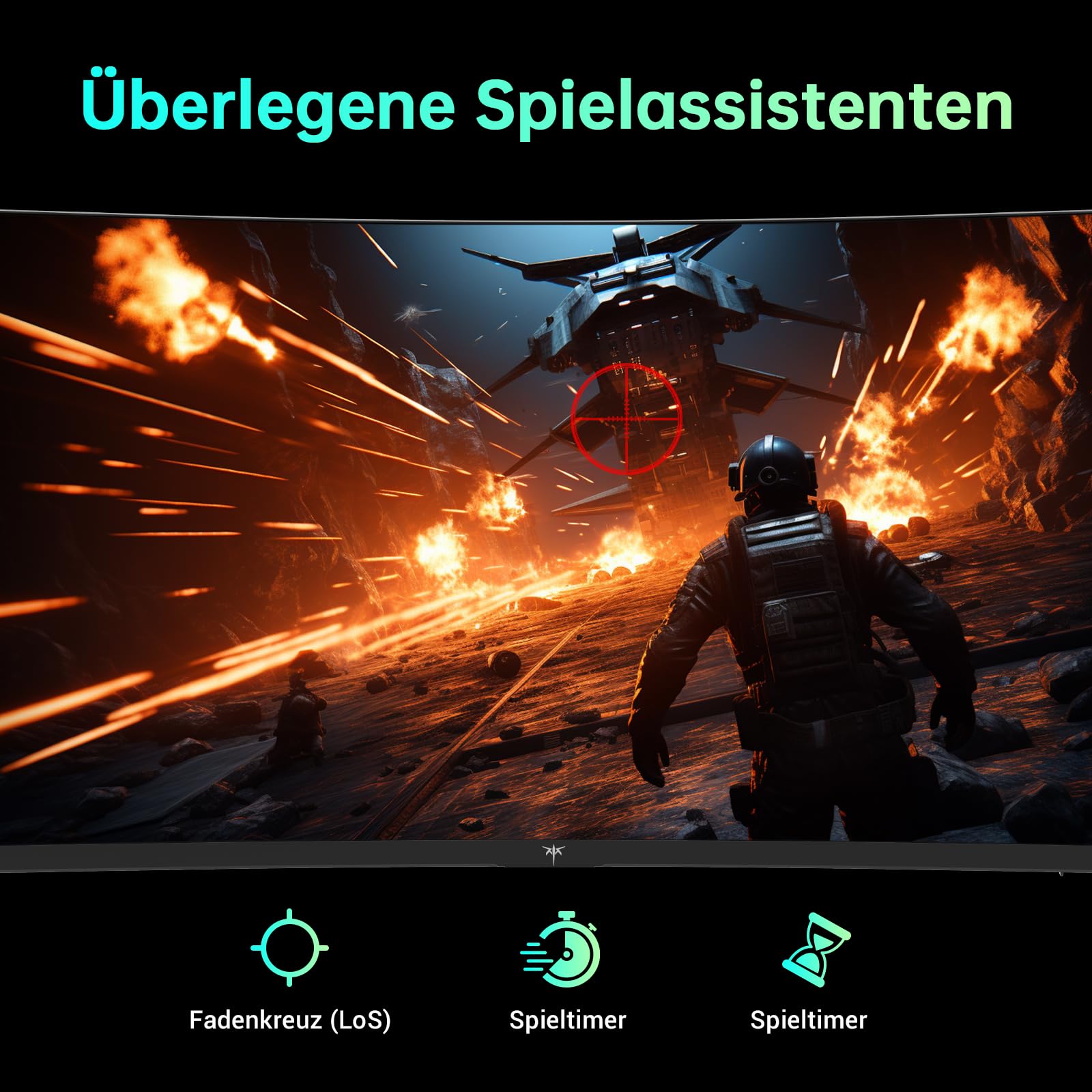 KTC Monitor Gaming 32 Pollici Curvo, 180Hz, 2K QHD 2560 x 1440p Schermo PC, 1ms, 1500R VA, HDR10, 125% sRGB, FreeSync & G-Sync, Inclinazione Regolabile, DP1.4 165Hz, HDMI2.0 144Hz, H32S17