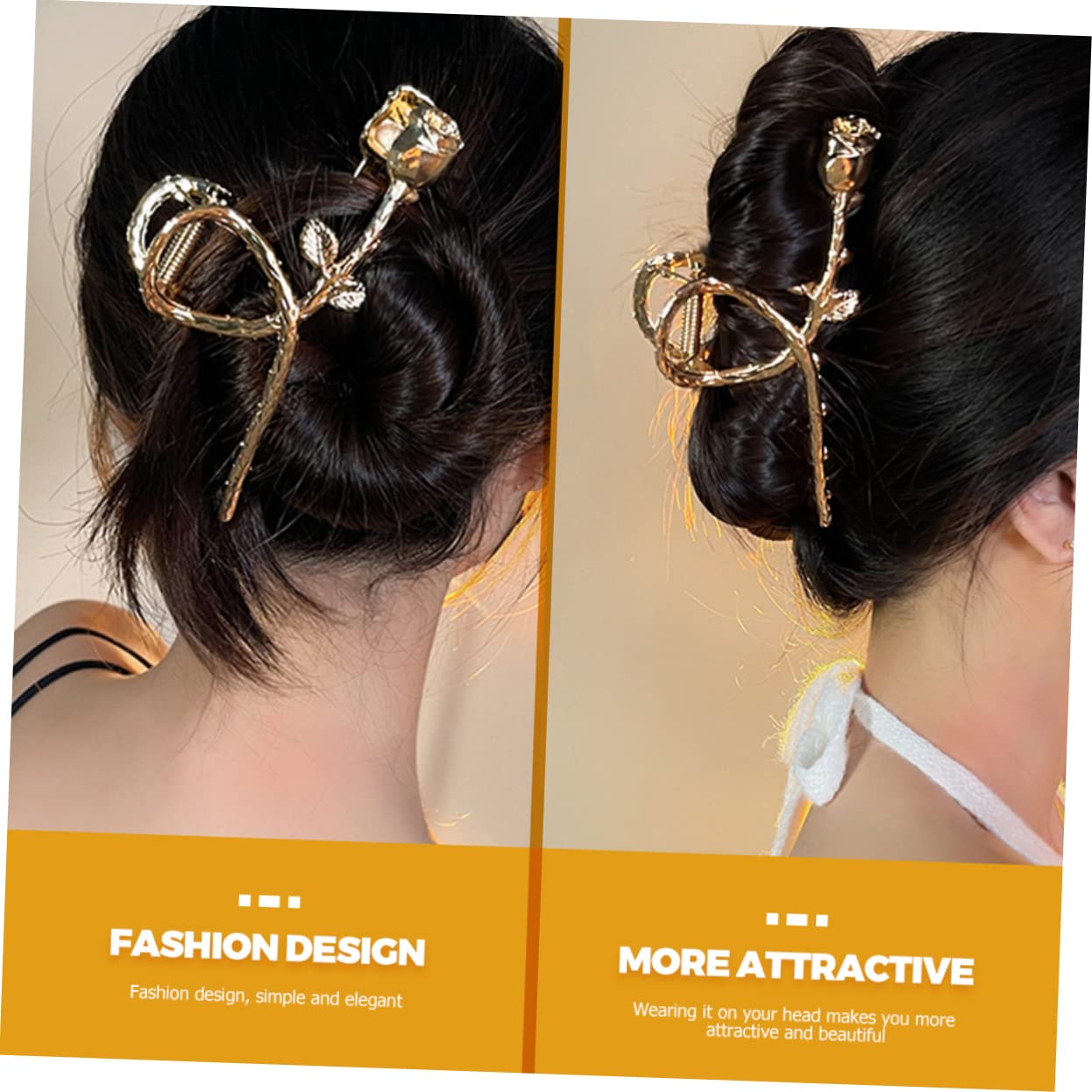 FRCOLOR 5 Set Di Fermagli Per in Metallo Color Oro Rosa Bellissimi Fermagli Per Per Donne E Ragazze Accessori Per Alla Moda 2 Pezzi * 5