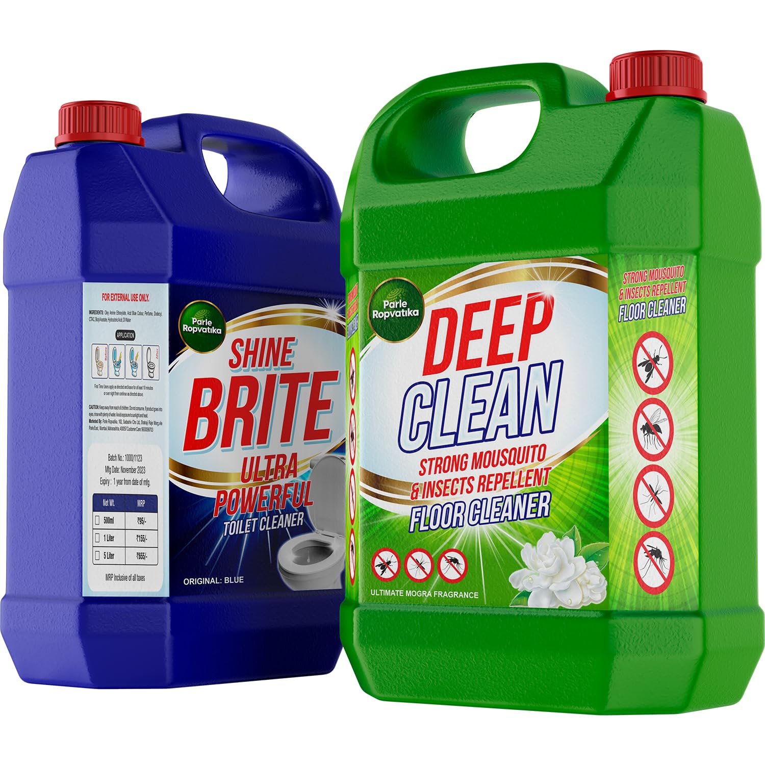 Parle Ropvatika ShineBrite Original Blue 5 (2) Liter Toilet Cleaner Liquid | Suitable for Toilet Bowls (Toilet Cleaner 5l + Floor Cleaner 5l) (B0CMCKDLTT) Amazon Price History, Amazon Price Tracker