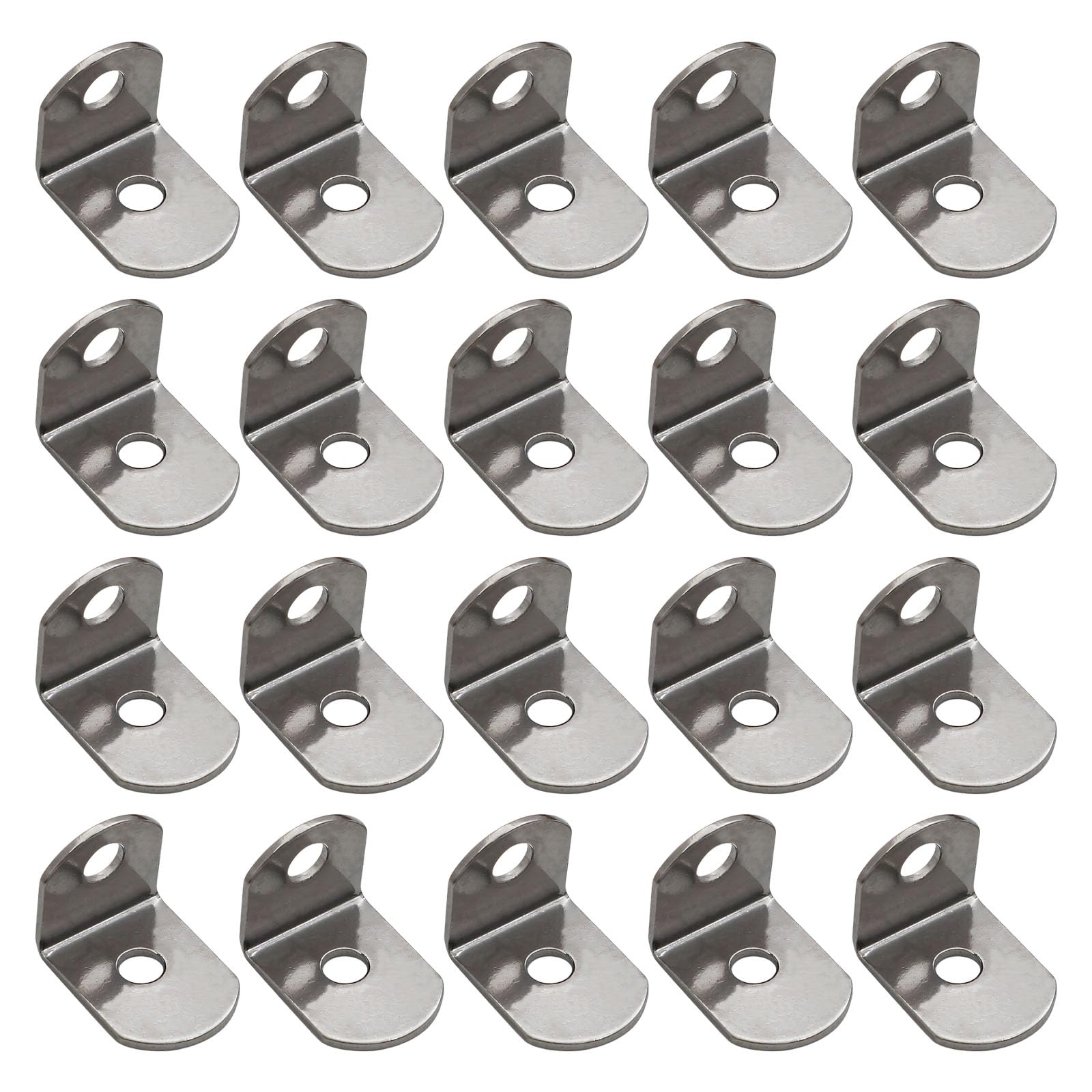 Nmflab S 20Pc L Haped Corner Brace Tainles Steel 90 Degree Right Angle Metal Bracket For Cabinet Shelve Metal Corner Brace