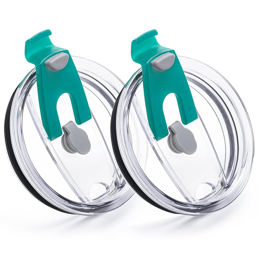 Prurex 30oz Tumbler Lids,Replacement Lids for 30oz Yeti Tumbler, Ozark Trail and More,2 Pack Spill Proof Lids,Cover for 30 OunceTumbler,Cup (Blue)