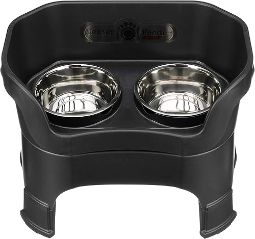 Miniatura 7 de Neater Feeder Deluxe - Plato elevado con extensiones en las patas y tazones de acero inoxidable para los alimentos y el agua, a prueba de desorden y