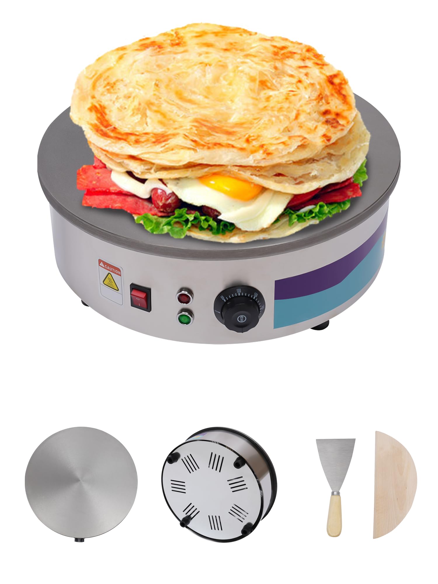 Crepera Eléctrica con placa de 45 cm 2800 W Crepería Temperaturas entre 150-280 Crepa Hierro Crepa Crepera Crepera Crepa Crepa Crepa Pancake Maker SX-450P