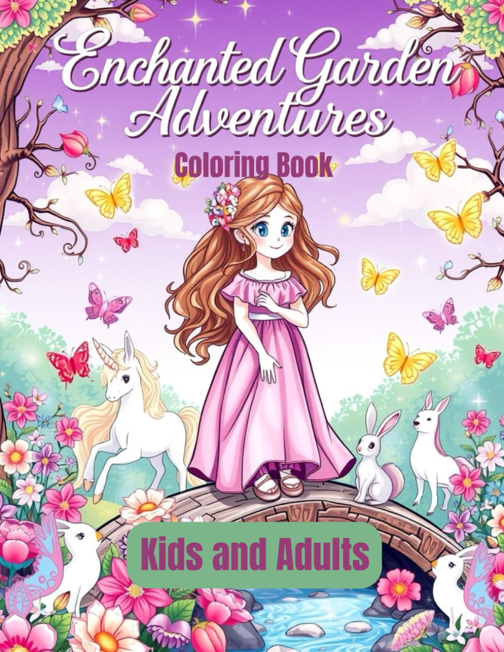 Enchanted Garden Adventure: Coloring book