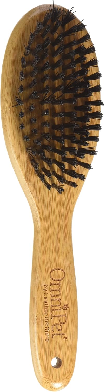 Pro-Finish Pin Grooming Brush with Carbonized Bamboo Handle, Small, 7.5" image 4