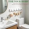Perchero de pared, ganchos de abrigo plegables de madera resistentes, ganchos retráctiles para colgar bolsos, ropa, llaves, toallas, para baño, entrada (5 ganchos, blanco) 7