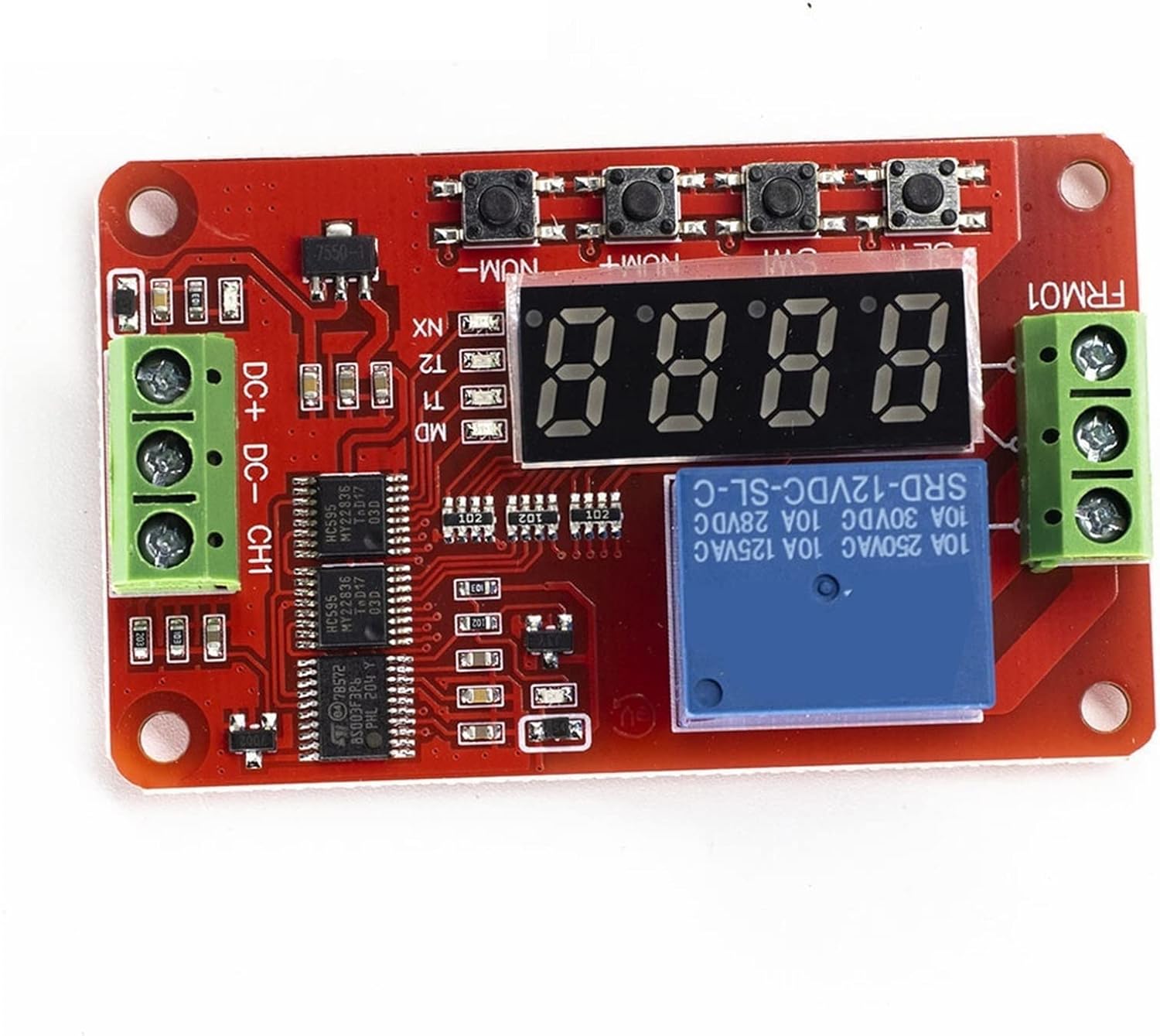 Multifunction FRM01 12V Relay Module Infinite Loop Timing 1 Channel Self-Lock Cycle Timer Automation Delay
